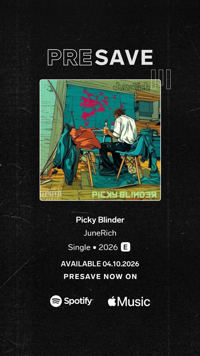 JuneRichNonso's tweet photo. JuneRich - Picky Blinder out soon in all platforms ⁦@AppleMusic⁩ ⁦@Spotify⁩ ⁦@youtubemusic⁩ ⁦@TIDAL⁩  https://t.co/YsYYiuaIVP https://t.co/Yb1tAGXteF