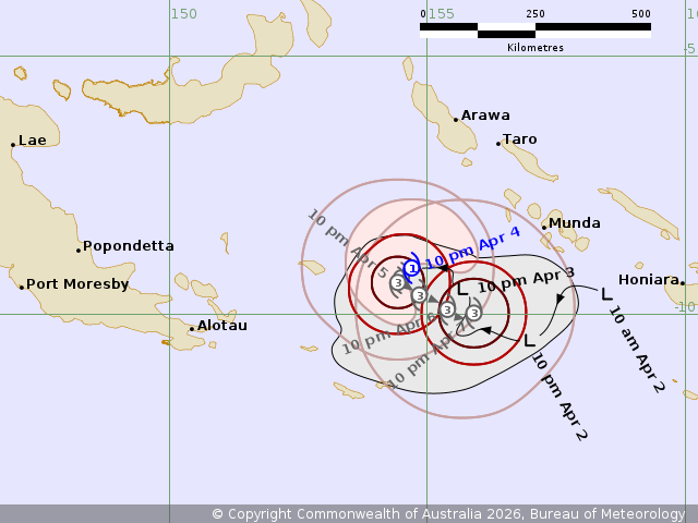 Doglas2003's tweet photo. For the first time since Cyclone Guba in 2007 we have a storm in RSMC Port Moresby's RSMC with the formation of #Maila not much movement is expected over the next few days but strengthening is expected to occur, interests in the Solomon Islands should brace for rain #tropicalwx https://t.co/lNm7iDybpk