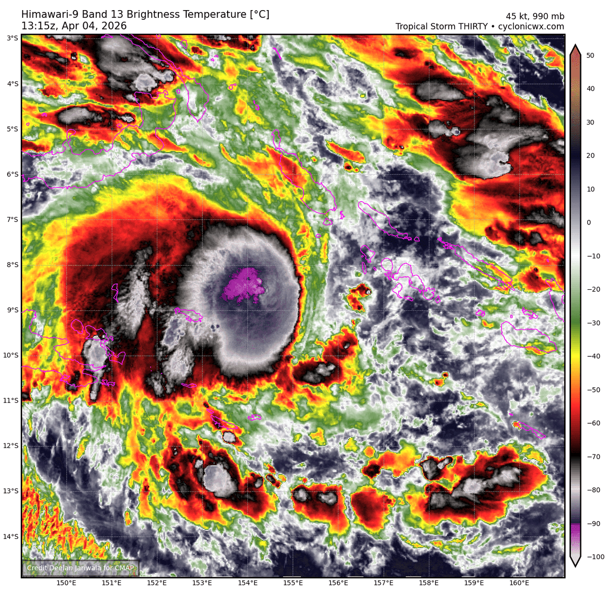 Doglas2003's tweet photo. For the first time since Cyclone Guba in 2007 we have a storm in RSMC Port Moresby's RSMC with the formation of #Maila not much movement is expected over the next few days but strengthening is expected to occur, interests in the Solomon Islands should brace for rain #tropicalwx https://t.co/lNm7iDybpk