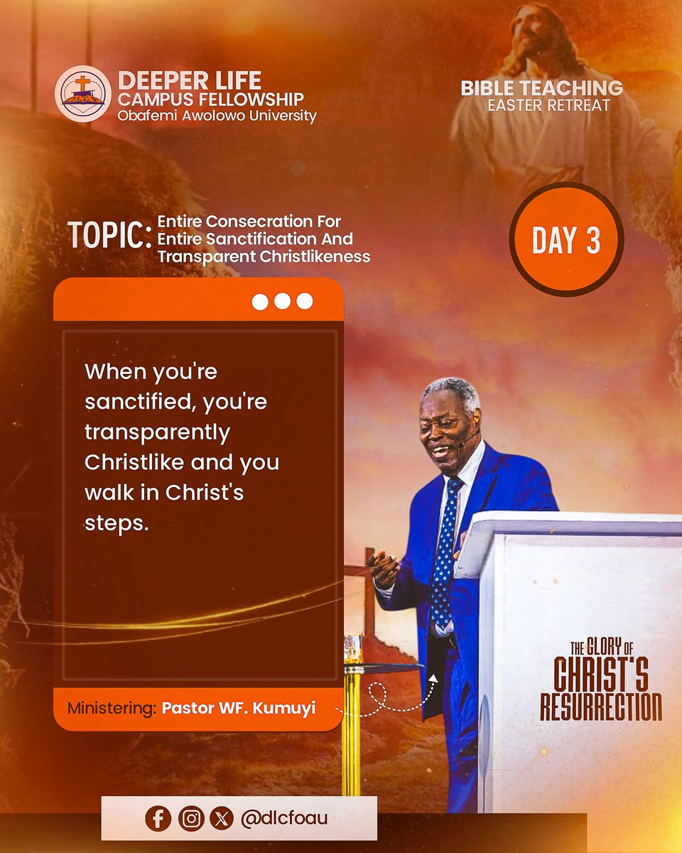 dlcfoau's tweet photo. What price is your walk with Christ truly costing you or is it only costing you comfort?

Pay the price. Refuse a mediocre, “so-so” Christian life. Step out of your comfort zone, so the Body of Christ can find strength through your sacrifice.

#ExcerptsFromBibleTeaching
#DLER2026 https://t.co/5Vz7AxGeO6