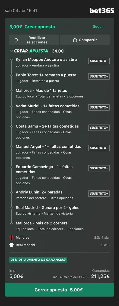 TipsterIberico's tweet photo. ⚽️ Funbet cuota 34 /Real Madrid vs Mallorca

Vamos a meterle algo a este partido más por diversión que otra cosa 😄

👉 Stake recomendado: 1–2 unidades 

🎯 A disfrutar y a ver si cae 💰

Añadir a su cupón de apuesta: https://t.co/T7FWxJKz6h https://t.co/FJePmIV1QG