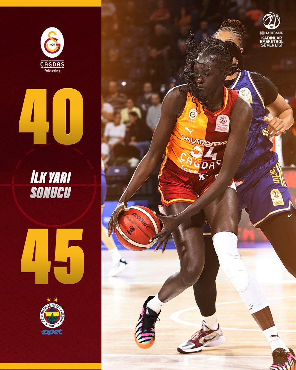 KadinBasketGS's tweet photo. İlk Yarı Sonucu | Galatasaray Çağdaş Faktoring 40-45 Fenerbahçe Opet

#SarayınSultanları 👑 https://t.co/lVoV4b1Maa