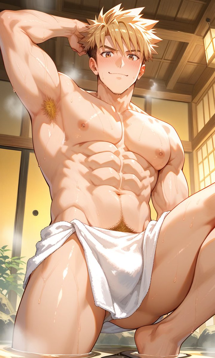 AI2024muscle's tweet photo. What? You want to see me in the bathhouse too? 
Fine, then go ahead and watch to your heart's content!

How about that? Had enough? Now it's my turn to unleash my desires!😏😏😏

#AIart️️️️️️️️️️️️️️️️️️️️️️️️️️️️️️️️️️️️️️️️️️️️️️️ https://t.co/l2zGmEo87t