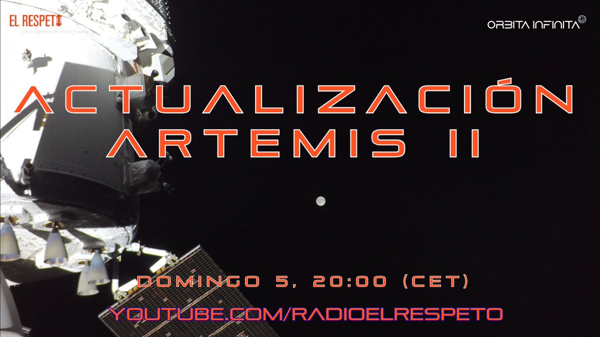 Mañana, en directo, actualización sobre Artemis II con muchas sorpresas...
Os espero
youtube.com/live/LnRPtctMD…
