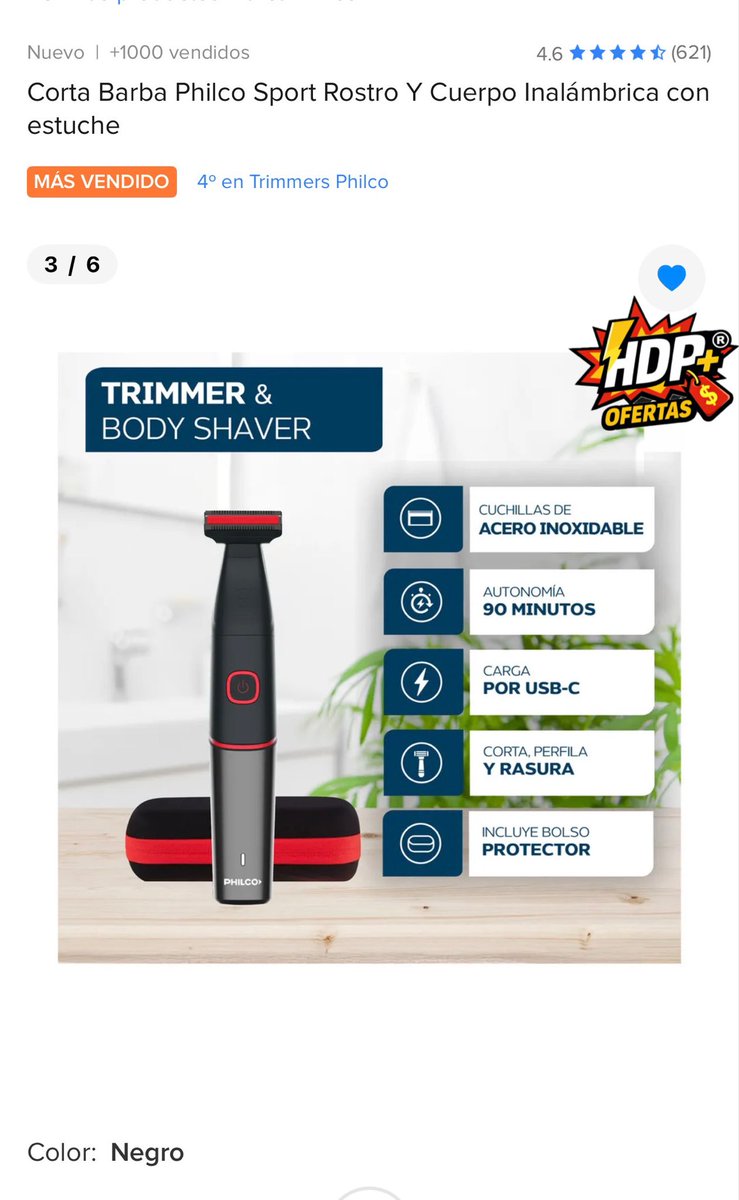 hdpofertas's tweet photo. Barbería en casa por -49% 🤯
Esta Philco pasó de $52.799 a $26.899.

Sirve para barba y cuerpo, trae estuche, carga USB-C y rinde 90 minutos.

A este precio, cuesta no tentarse ✂️🔥 https://t.co/c3wfFhdE4J https://t.co/fjSxC468jc