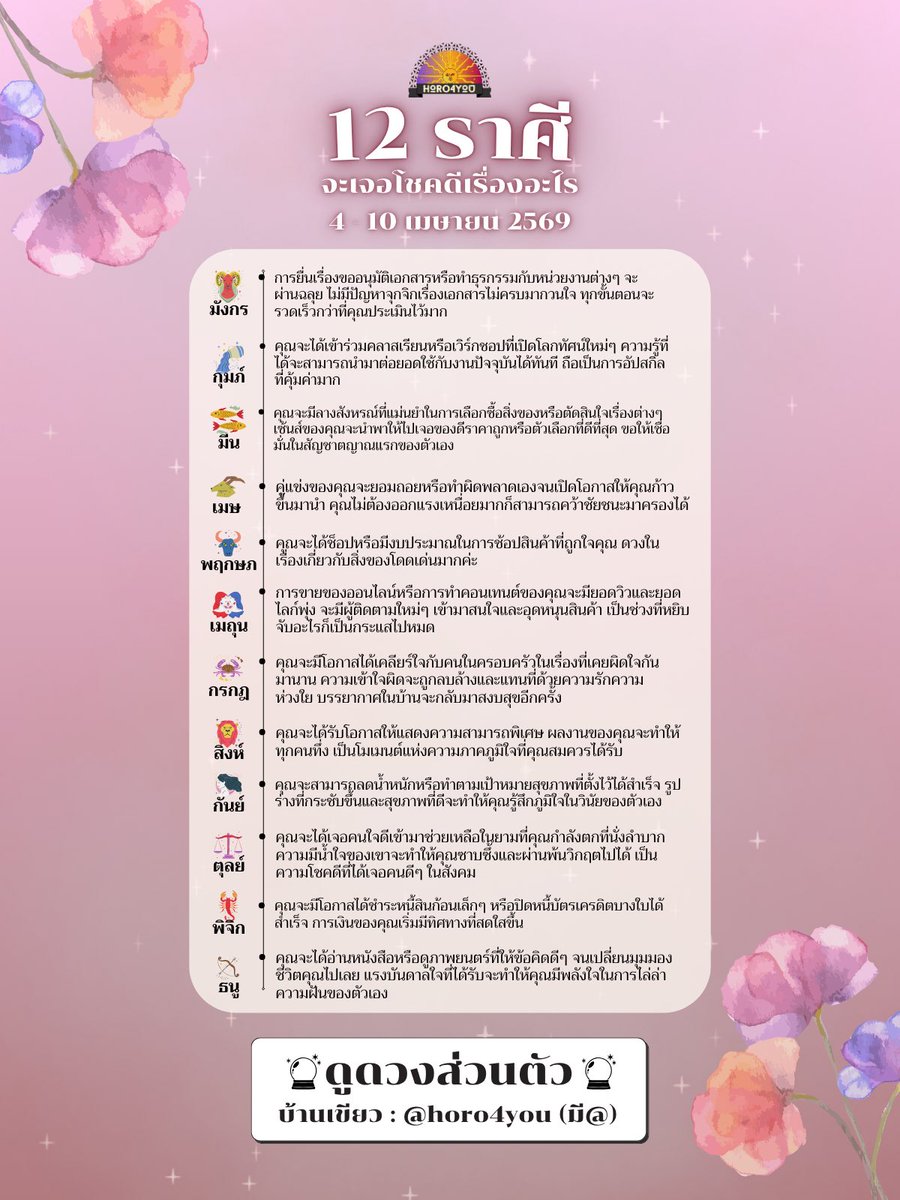 ดูดวง : Horo 4 you tweet media