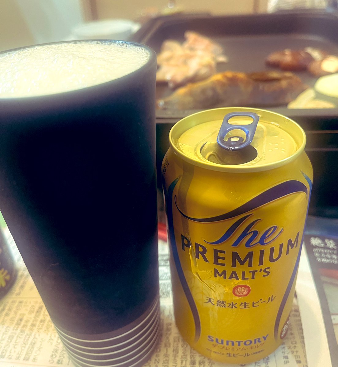 AYUmama718's tweet photo. 今日もビールがうまい！
夕飯は「いろいろ焼き」
それぞれ好きなものを買ってきて焼くの。

#ツイママ飲酒部 https://t.co/sMNEJT6B2N