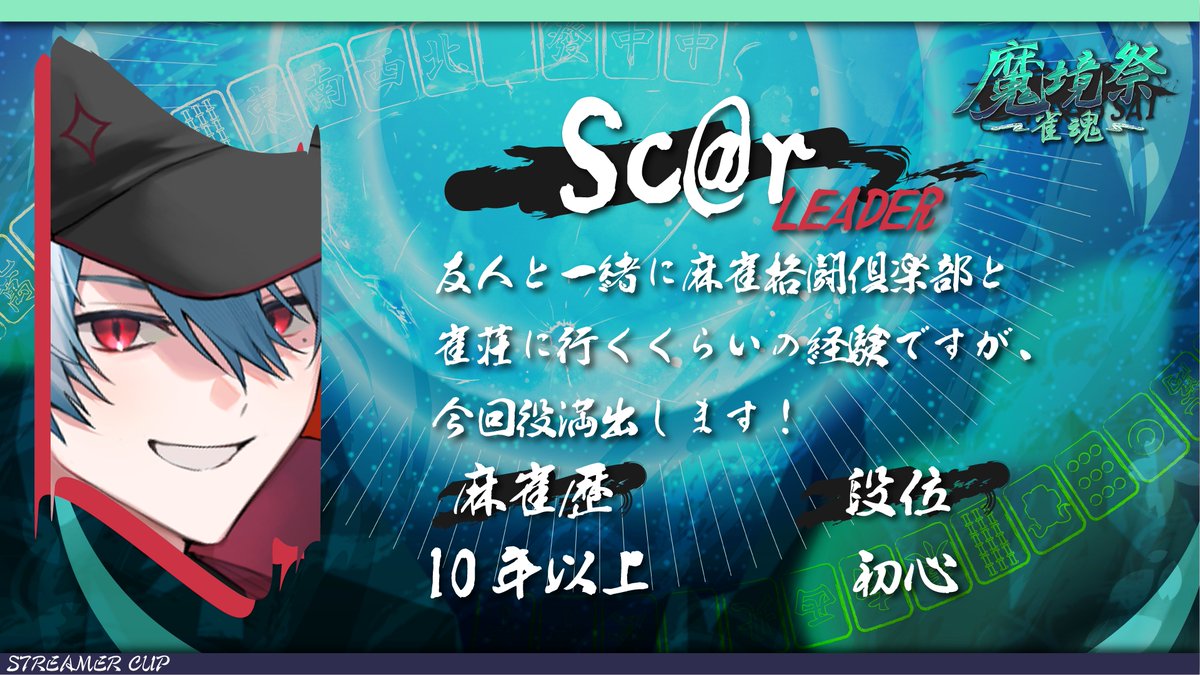 ro_makyo's tweet photo. 【出場メンバー 3/4】
・sc@r(#unplo_scar)
・椿くおん(#Tsubaki_9on)
・がおまる(#Gaomaru_0219)
・ソルトさん(#sort_san)
※敬称略 https://t.co/4P7W9oIgch