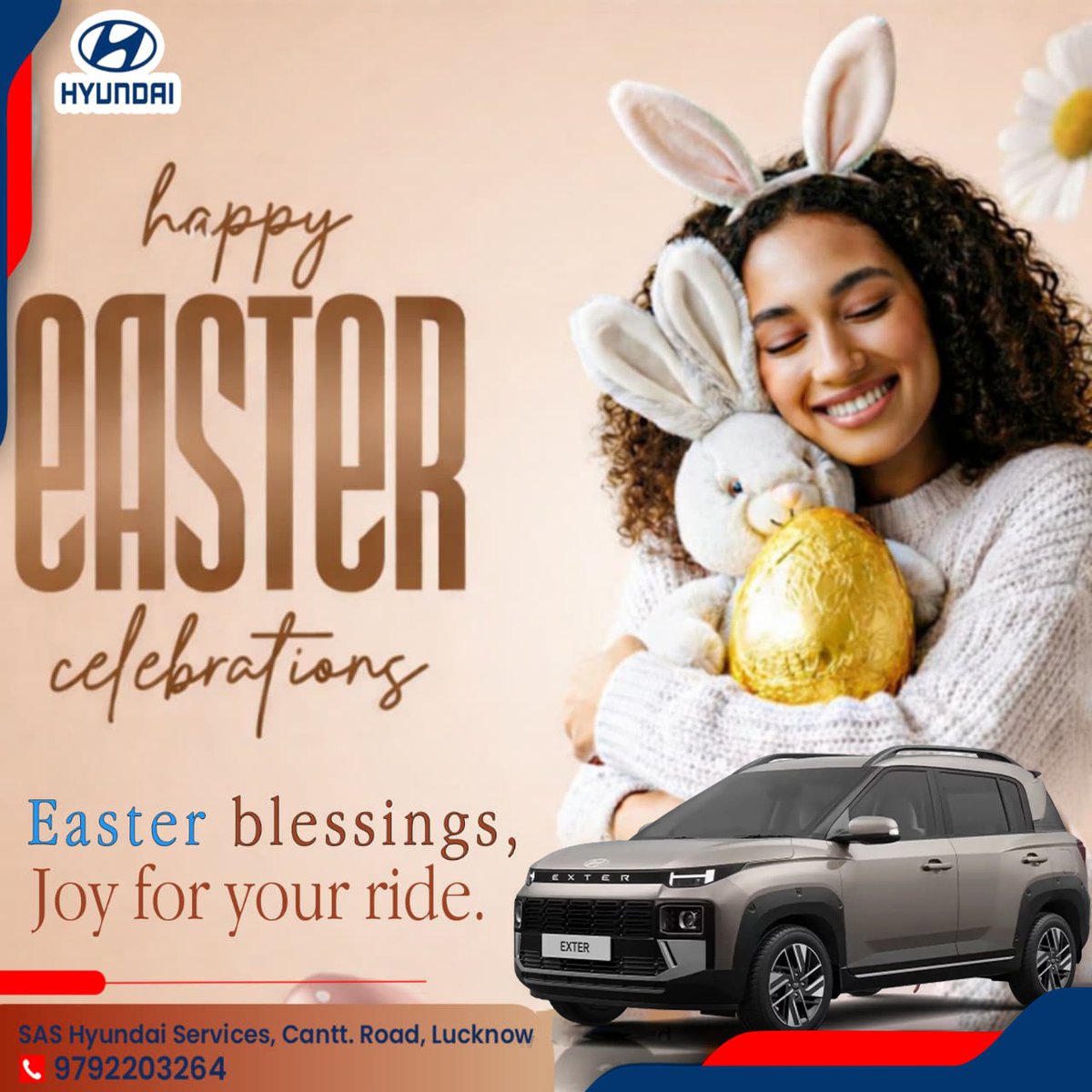 SasRoad's tweet image. 🚘 This Easter, let every road lead to happiness.🌼
Celebrate health, hope, and smooth rides. ✨🌿
🌹🥚 Wishing peace, wellness, and smiles this Easter. 🌈💙

#EasterBlessings #HyundaiWorkshop #DriveSafe #JoyfulJourneys #Lucknow