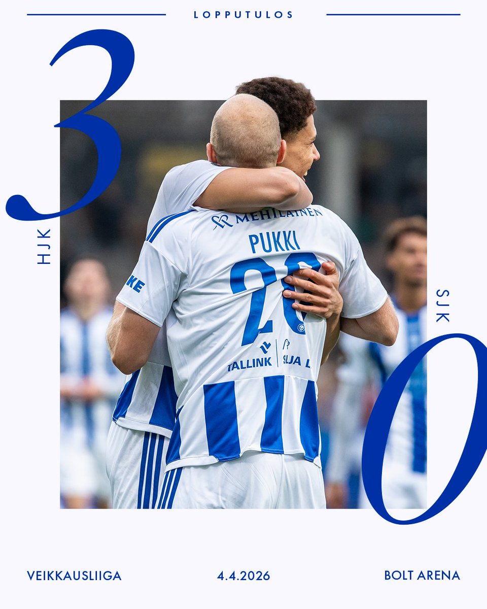 hjkhelsinki's tweet photo. Aivan ihana aloitus kaudelle 🤩

1–0 David Ezeh
2–0 Teemu Pukki
3–0 Toivo Mero

#HJK #Veikkausliiga https://t.co/pnGuTehhXg