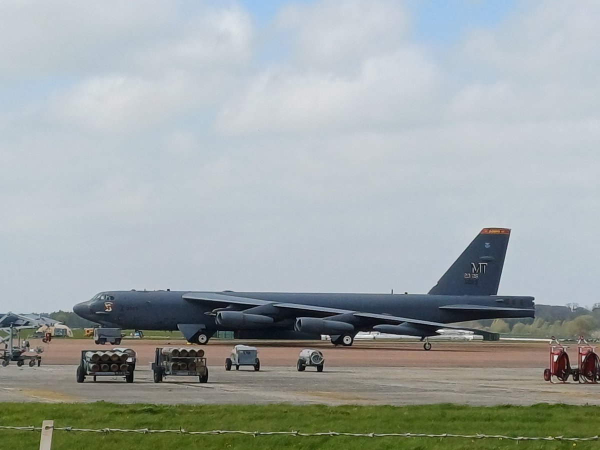 A B52 taking a break at Fairford.