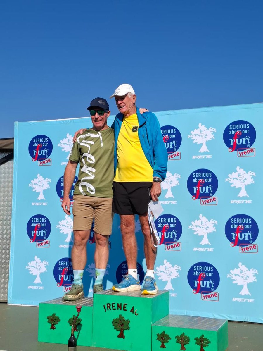 JHB_Harriers's tweet image. Congratulations to Ivor and Diane on their podium finishes at Irene 10km 🏃‍♂️🏃‍♂️! 

🏃‍♂️ Ivor finished 1st in his age category and 2nd overall. 👏🏽 
🏃🏿‍♀️ Diane finished 3rd in her age group 💖.  We are proud of you both. 👏🏽 

#champ #podium finishers