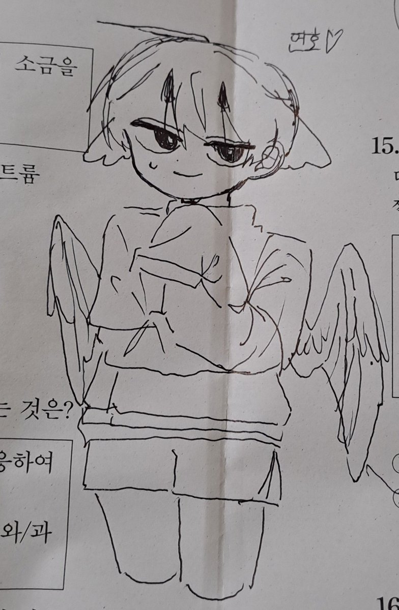 anvil_sg's tweet photo. 시험지 낙서 https://t.co/0SONW991lm