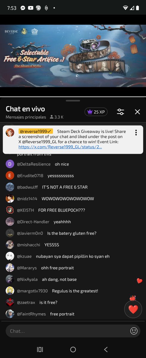 NotYukarin's tweet photo. @Reverse1999_GL Love tuning in to the Live streams! https://t.co/1XsNKtKQZI