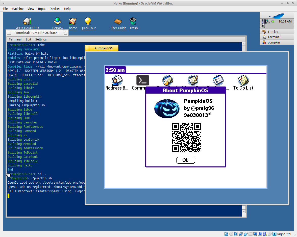 pmig96's tweet photo. #PumpkinOS running on 64-bit Haiku OS. https://t.co/oFMchKl2aV