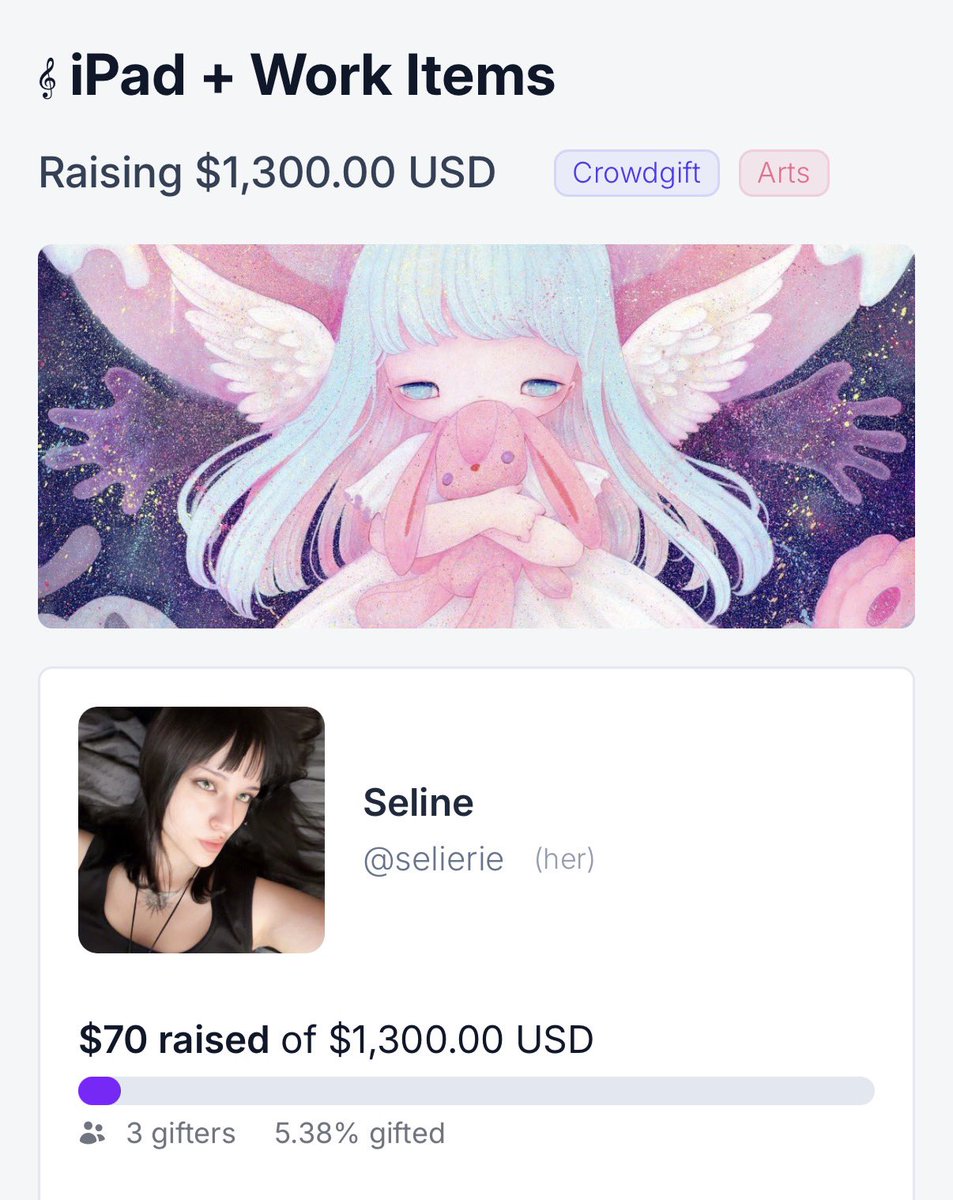selierie's tweet photo. thank you so much to the people supporting my crowdfunding on my work items i'm deeply grateful you and if u can repost it would be greatly appreciated 🤍 https://t.co/1TQVUroT0W https://t.co/8GvPgFiHdr