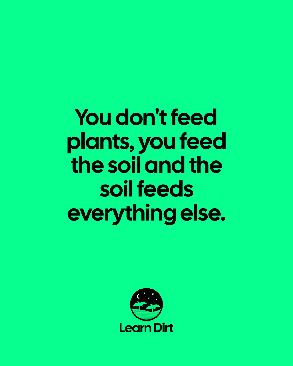 learn_dirt's tweet photo. You don't feed plants, you feed the soil and the soil feeds everything else. https://t.co/3HSys1Hj6Y
