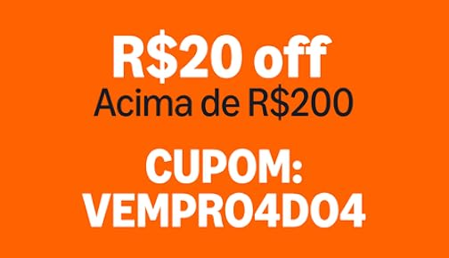 🧡  4.4 da Amazon!

📌 R$20 acima de R$200!
🎟 cupom: VEMPRO4DO4
🔗 amzlink.to/az0FsVwDSmlUr