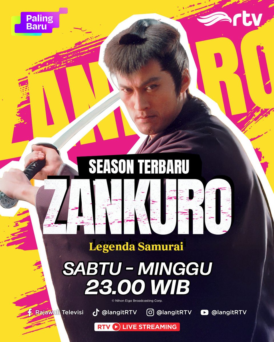 langitRTV's tweet image. Penasaran dengan kisah cerita seorang ronin bernama Zankuro yang hidup di zaman Edo?

Jangan lewatkan ceritanya pkl. 23.00 WIB di RTV Makin Cakep 

#RTVDigital #SerunyaBersamaRTV