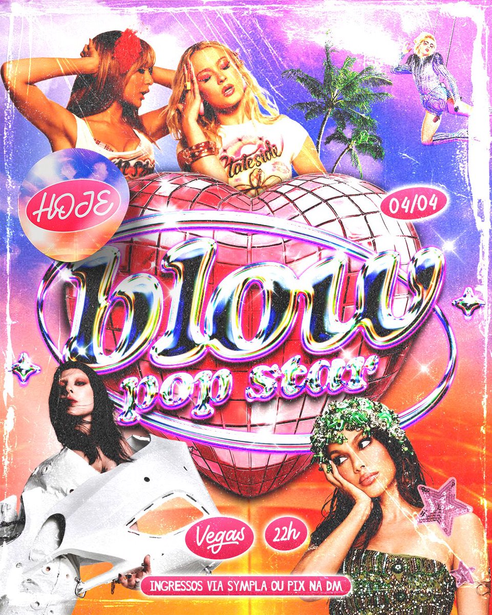 ☆ ☆ ☆ ☆ ☆ É HOJEEEE ☆ ☆ ☆ ☆ ☆

HOJE ÀS 22HRS ACONTECE NOSSA BLOW POP STAR, COM MUITOO POP, ATRATIVOS FREE DURANTE A NOITE, 2HRS DE HAPPY HOUR, 3 PISTAS SIMULTÂNEAS E MUITO MAIS 💋✨

🗓️HOJE! 
📍VEGAS 
⏰22HRS

🎟️ sympla.com.br/evento/blow-po… ou via pix na dm da deualoucaprod