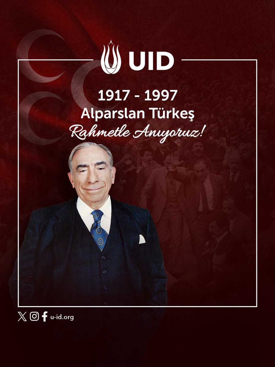 uidkktc's tweet photo. Alparslan Türkeş’i vefat yıl dönümünde rahmet, minnet ve saygıyla anıyoruz.
Türk milletine adanmış bir ömür, unutulmayacak bir dava…

Ruhu şad, mekânı cennet olsun. 🇹🇷 https://t.co/B7oEaSCjC7