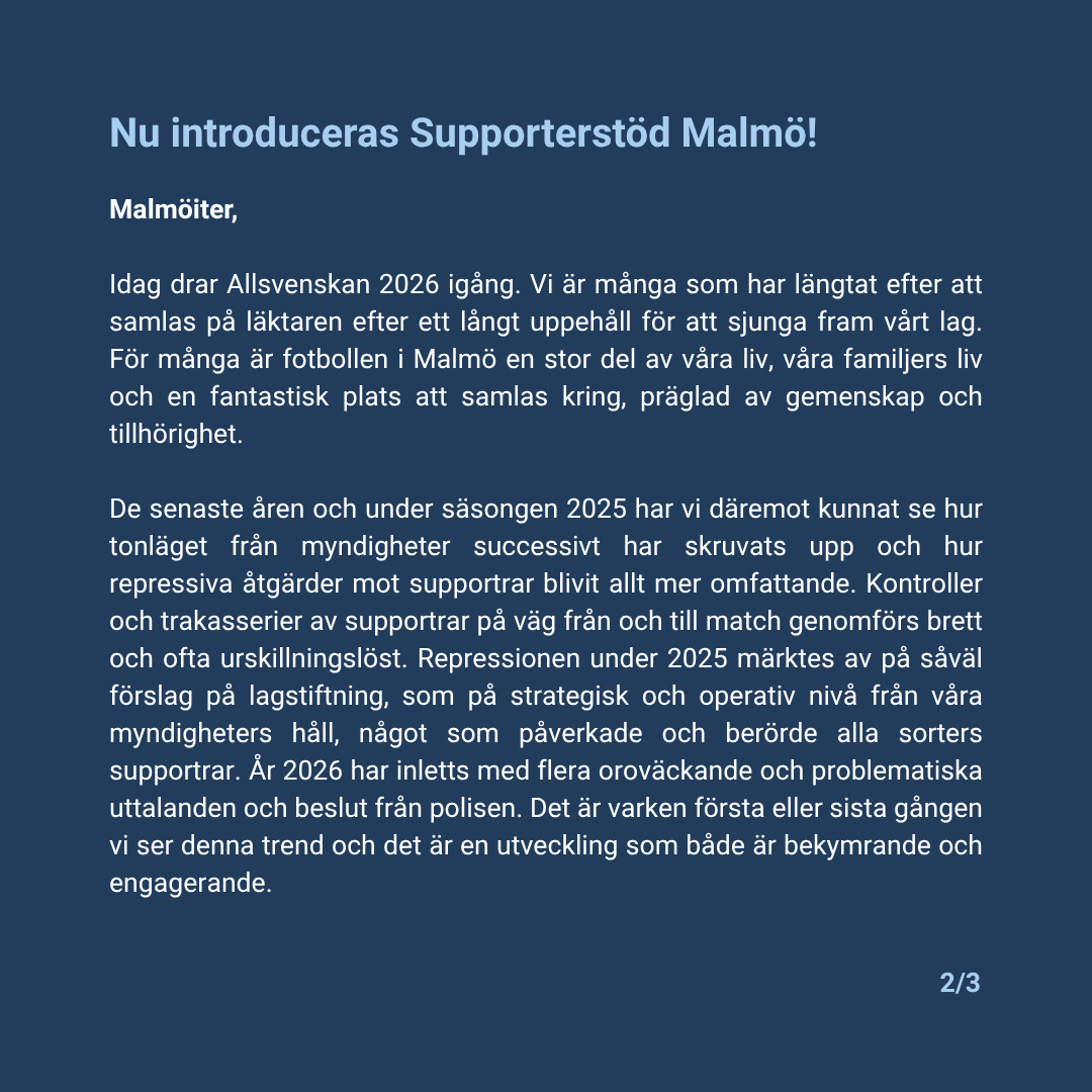 Supporterstöd Malmö tweet media