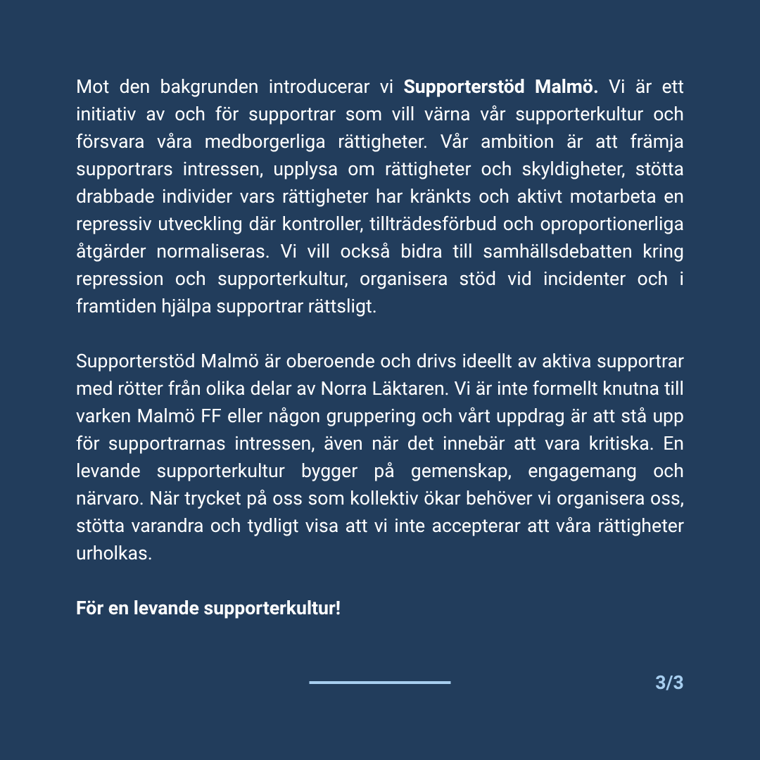 Supporterstöd Malmö tweet media