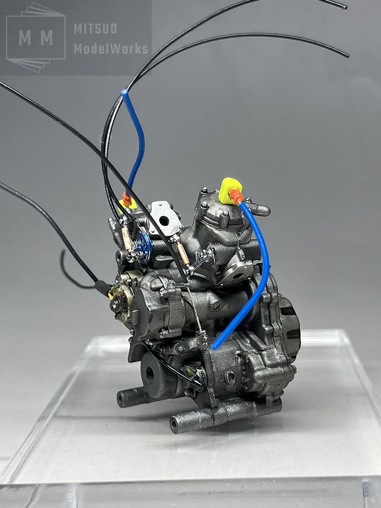 77_deo's tweet photo. 1/12 Honda RS250RW #34
エンジン部分が完成しました。
TOPSTUDIOのエッチングパーツがとても効果的です。
パイピングの追加でさらにリアルになりますね。 https://t.co/aGjQln9ySq