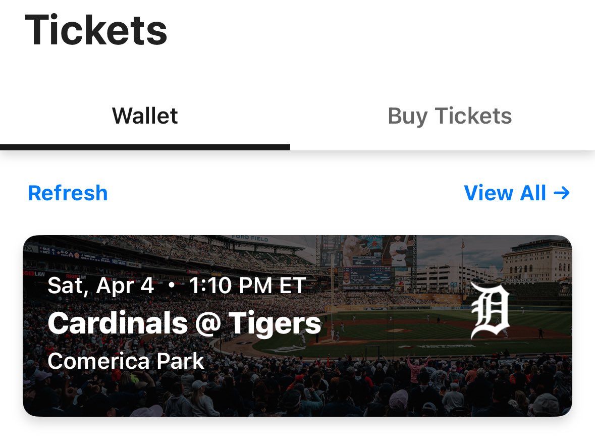 Would anyone like two free tickets to the Detroit Tigers game today?