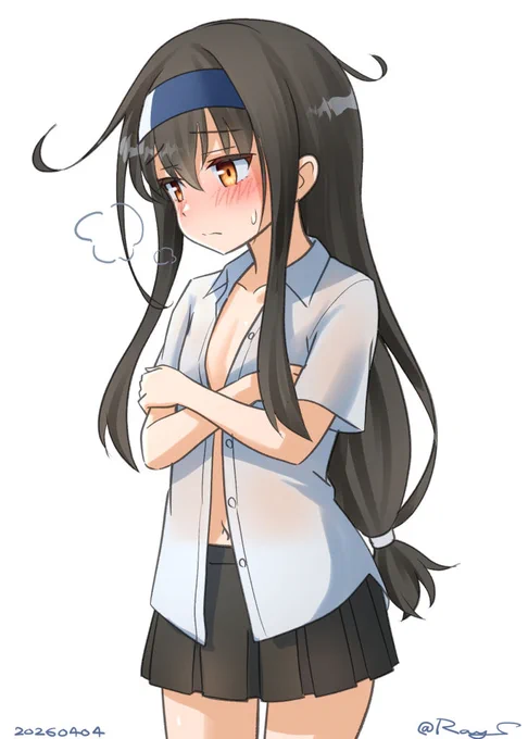 もふもふしすぎました #艦これ版深夜の真剣お絵描き60分一本勝負 #艦これ版真剣お絵描き60分一本勝負_20260404