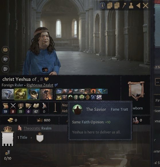 jaehaeryshater's tweet photo. Easter tomorrow. Remembering the time I found Jesus Christ in Crusader Kings 3 and he was ugly as fuck. https://t.co/AYr7nxGHqF