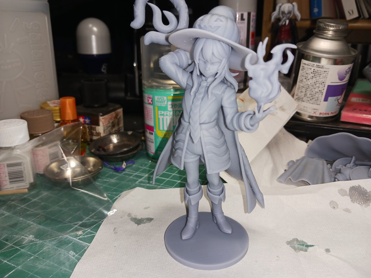 inouetakuya222's tweet image. 明日のGWCに彫刻ワークショップ卓にハロウィンウイッチの展示品を持っていきます。良ければ観に来ててください。
#GWC　＃3Dプリンター
＃SK本舗