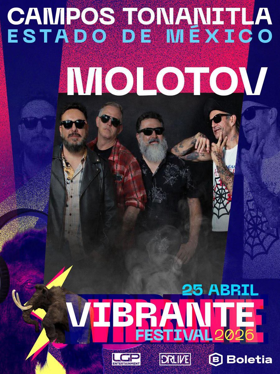 losfestivalers's tweet photo. Los @MolotovBanda están listos para explotar las bocinas del Vibrante Festival 🤟

Nos vemos el 25 de abril en los Campos de Tonanitla 👊 https://t.co/eX6VRvDBid