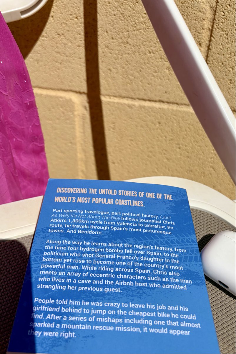CourtneyKellyC1's tweet photo. Reading (Just as Well) It’s Not About the Bike - A Journey Across Southern Spain by @chrisjat 📖 😂🫶
It’s less about cycling, more about the quiet pull of the road and everything you notice when you slow down. 🚴‍♀️ #girlonabike #cycling #Spain 🌊⛰️☀️🇪🇸 https://t.co/DoYUadDrNY