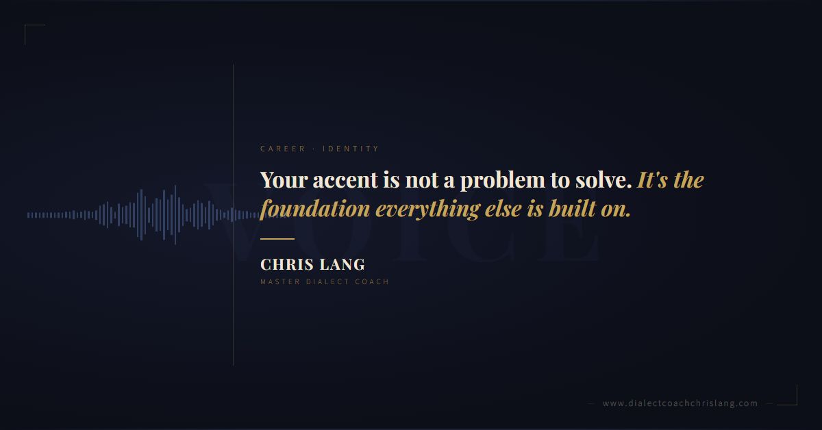 DialectCoachCL's tweet photo. "I need to lose my accent." I hear this constantly. Here's something that might sound strange from a dialect coach: nobody wants you to lose it. https://t.co/QED8nS2jzH