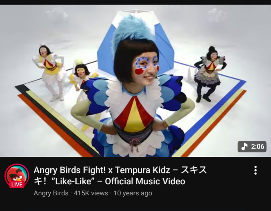 Firefly_H3li121's tweet photo. Remember when Angry Birds Fight did a collab with Tempura Kidz and made this music video?

Yeah I found the full song
https://t.co/lZcDothnTm https://t.co/UbCt4tiZRC