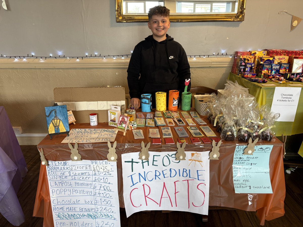 Wolvemarine_'s tweet photo. #Cubmarine did a little craft stall today at the local, haven’t totalled his takings up yet but I’m pretty sure he’s made a pretty penny! Pints on him! https://t.co/WBBD1FzmO7