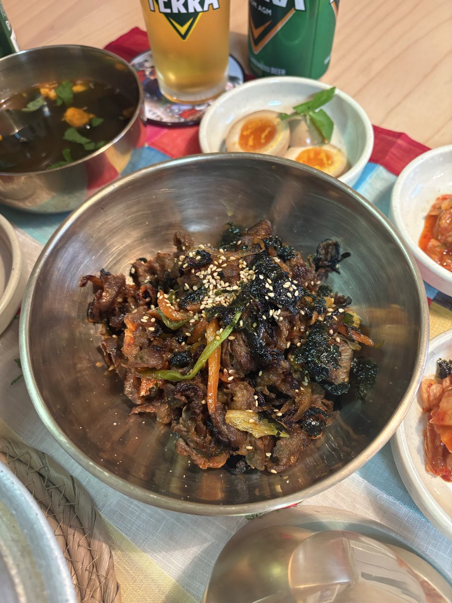 海鮮鍋ヘムルタン🦐🦪🐙と 牛肉料理プルコギ🐂🧅🍐海のもんも陸のもんもめちゃ美味い！韓国料理🇰🇷👨‍🍳🍳
#韓国料理 #料理好き #料理男子