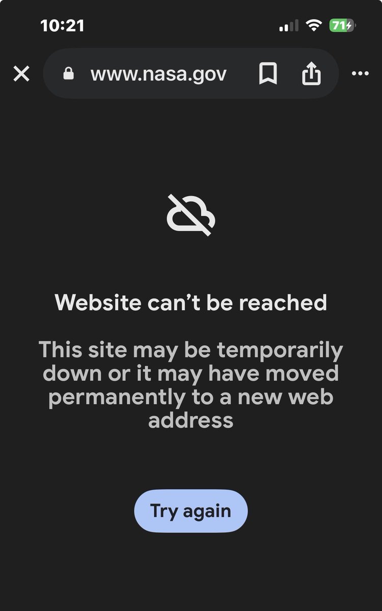 djm028's tweet photo. @NASA  nothing ever works with y’all.  Wild. https://t.co/QJ6iIGRkug
