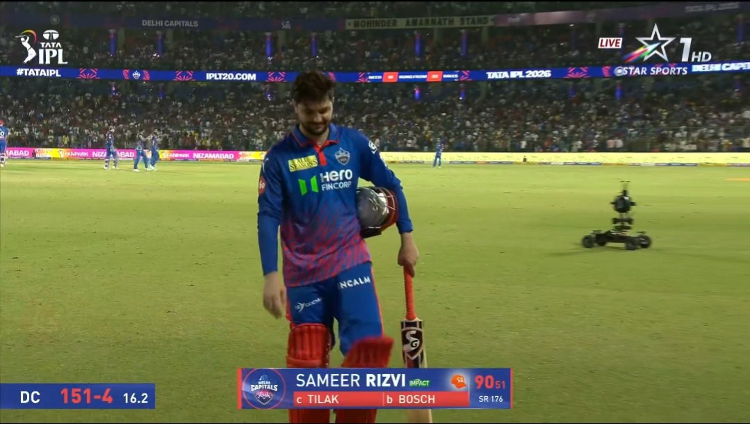 SyedKTweet's tweet image. Back to Back clutch knocks from Sameer Rizvi 🥶💥💙

#MIvsDC