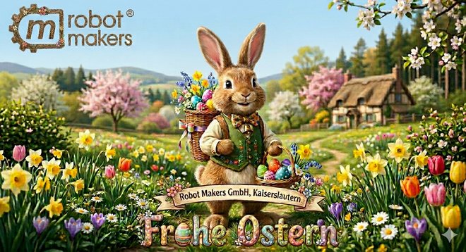 robotmakersgmbh's tweet photo. Happy Easter, everybody! https://t.co/D4VdM80ztK