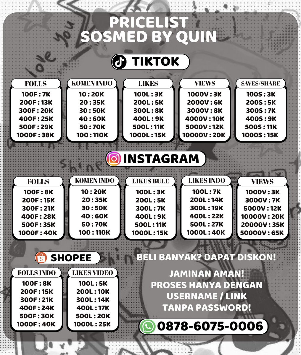Quina🌞 jual followers ig instagram tiktok murah tweet media