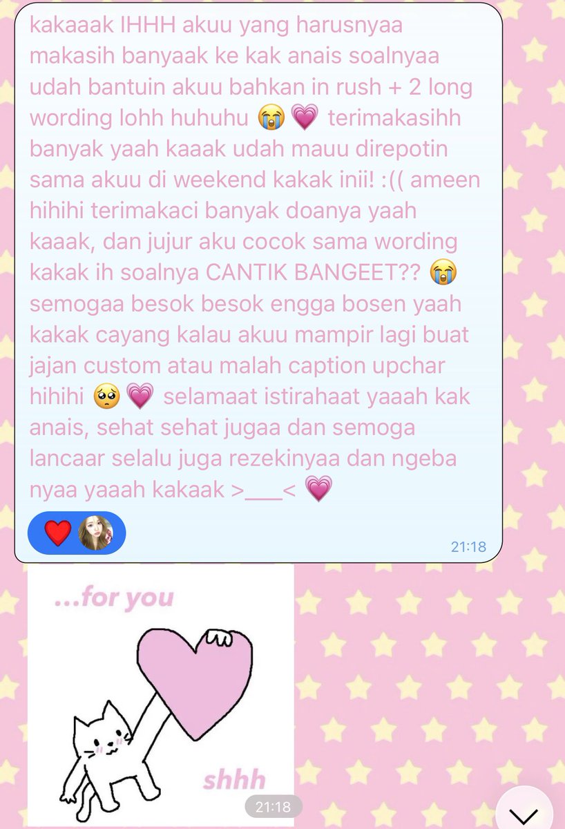 atchelier's tweet photo. SATU LAYAR PENUH CINTA bayangin betapa happy aku membaca semua ini :( 💭 terima kasih banyaaak malaikat-malaikat cantiknya anais untuk setiap kata yang dikirim dengan hati 🤍 selalu merasa diapresiasi <3 https://t.co/Y87Sth7O8P
