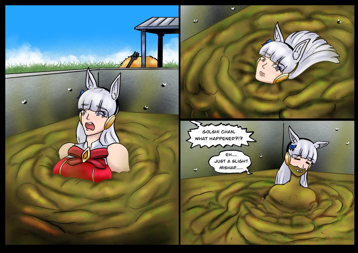 SpawnPeekyBoi's tweet photo. Stable Trouble (Scat Warning!)
Anonymous commission of Uma Musume's Gold Ship slipping & sinking in a pit of you know what it is. Thank you for your order :)
#quicksandfetish #quicksandsinking #sinkingfetish #wam https://t.co/3RZeK5Xng1