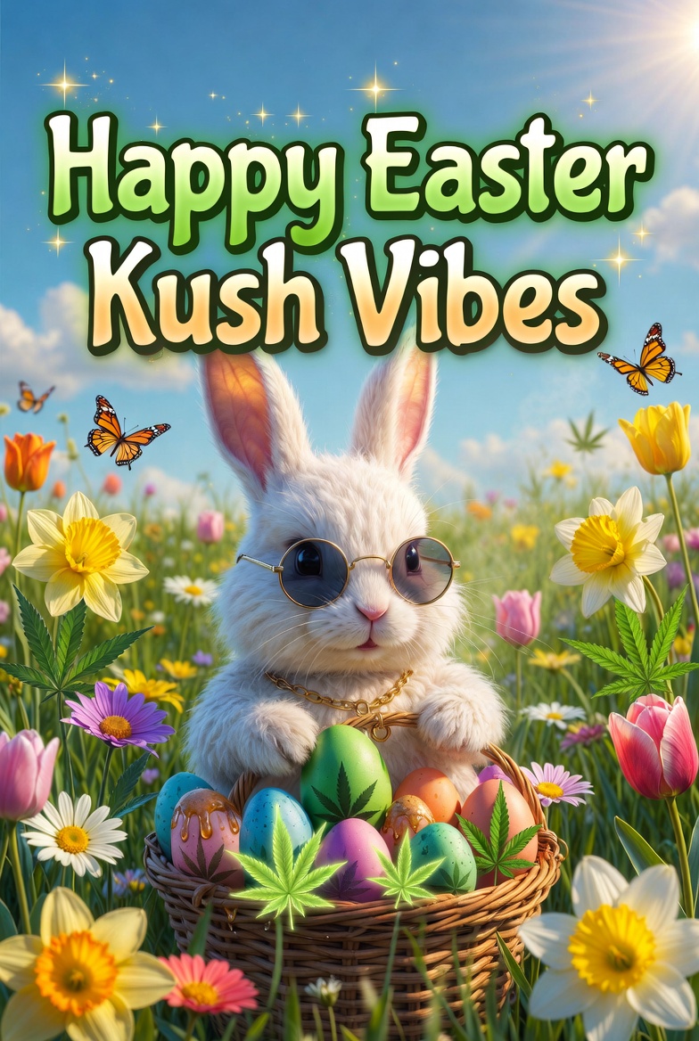 TheKushVille's tweet photo. happy fucking easter 

thanks to all the millions of artists who unwillingly contributed to grok being able to make this graphic for us https://t.co/x4hqqE0i6q
