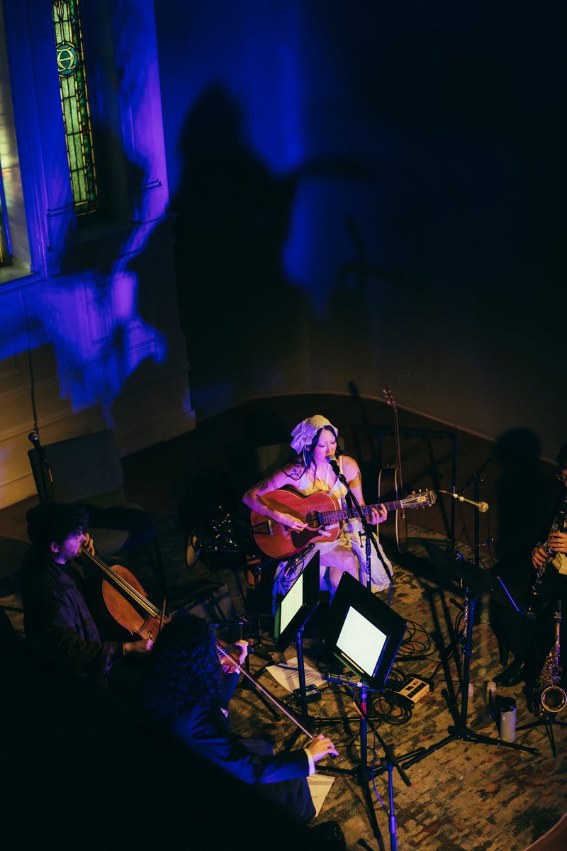 Dominorecordco's tweet photo. .@sasamiashworth live performing 'Blood On the Silver Screen' Reimagined with stripped-back arrangements of her earlier work alongside a chamber ensemble and guest performers.
 
‘Blood On the Silver Screen: Director’s Cut’ is out everywhere now.
 
Photos by Ryan Muir https://t.co/DOSzEXB2dt