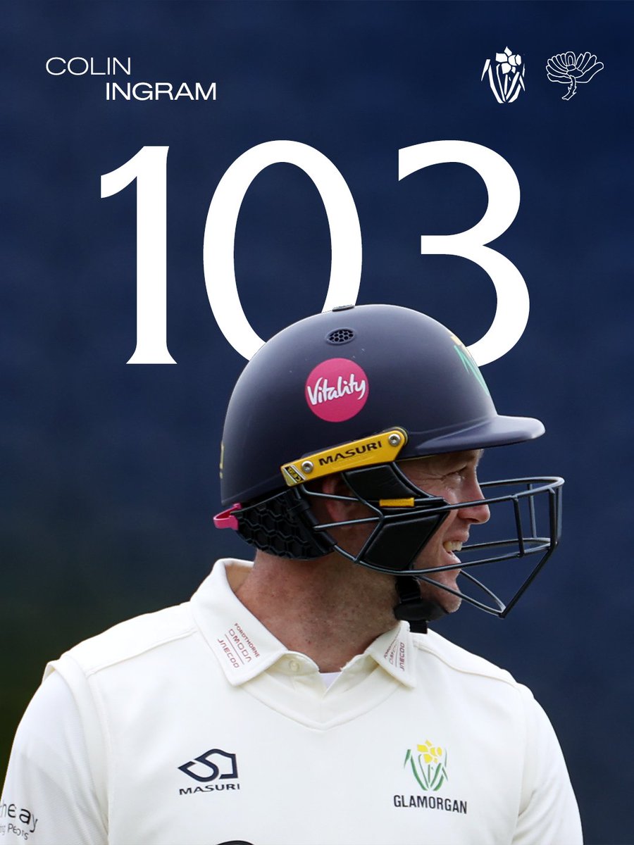 GlamCricket's tweet photo. Glamorgan’s first Division One century since Alex Wharf in 2005 - and it couldn’t have come from a more deserving player ❤️

#GLAMvYOR 
#OhGlammyGlammy https://t.co/GsLh8X1d51