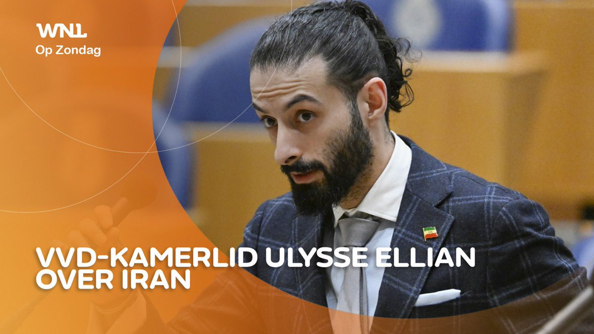 WNLOpZondag's tweet image. Zondagmorgen 10 uur: 

VVD-Kamerlid Ulysse Ellian te gast bij Rick Nieman. Over de oorlog in Iran, de lange arm van Teheran en de toekomst van het Iraanse volk. Mis het niet! Kijk WNL Op Zondag, 10 uur, NPO1 #wnlopzondag @UlysseEllian @VVD