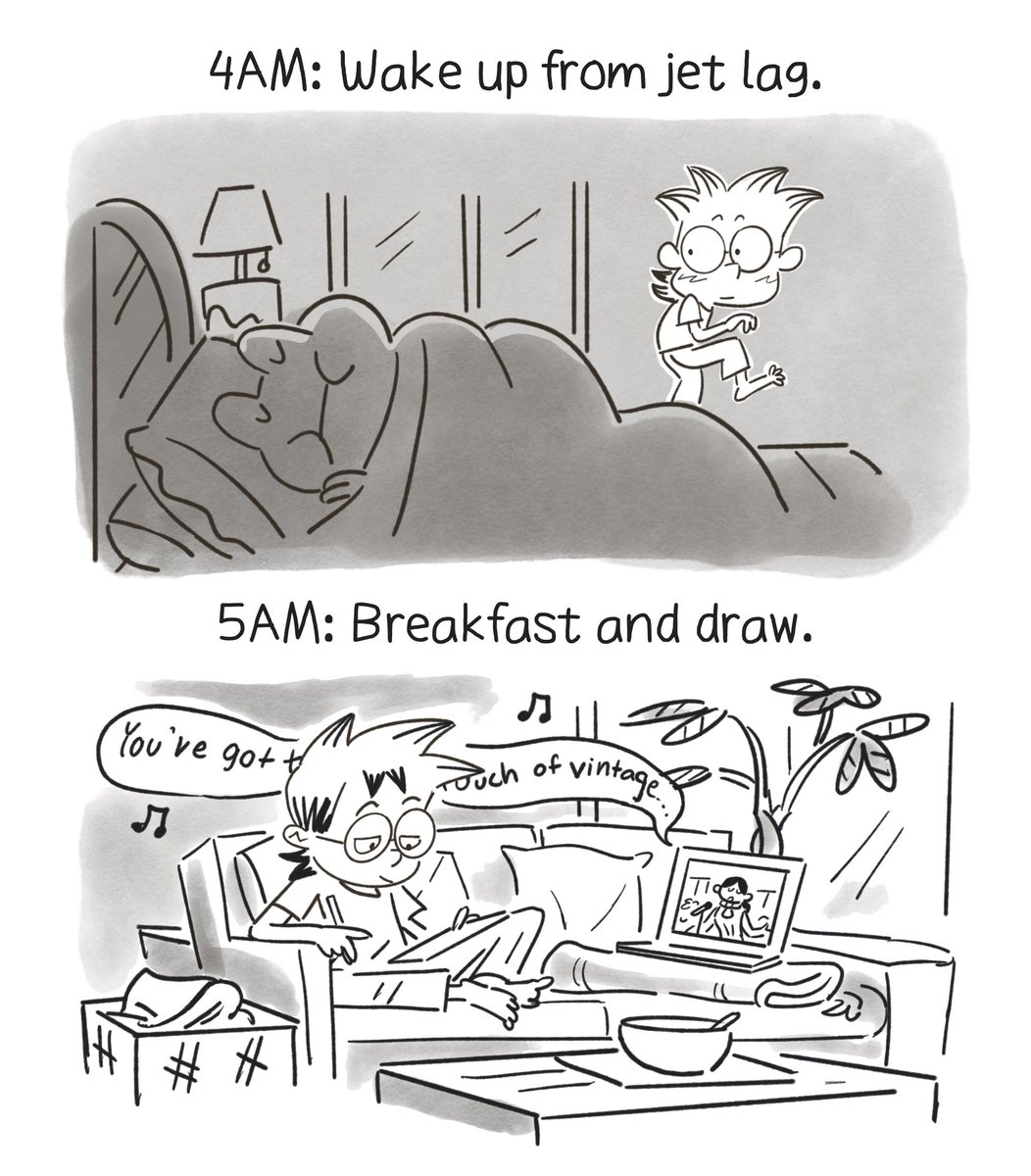 kallenchi's tweet photo. Comic brought to you by my NYC sleep schedule. https://t.co/NFgYvNump8