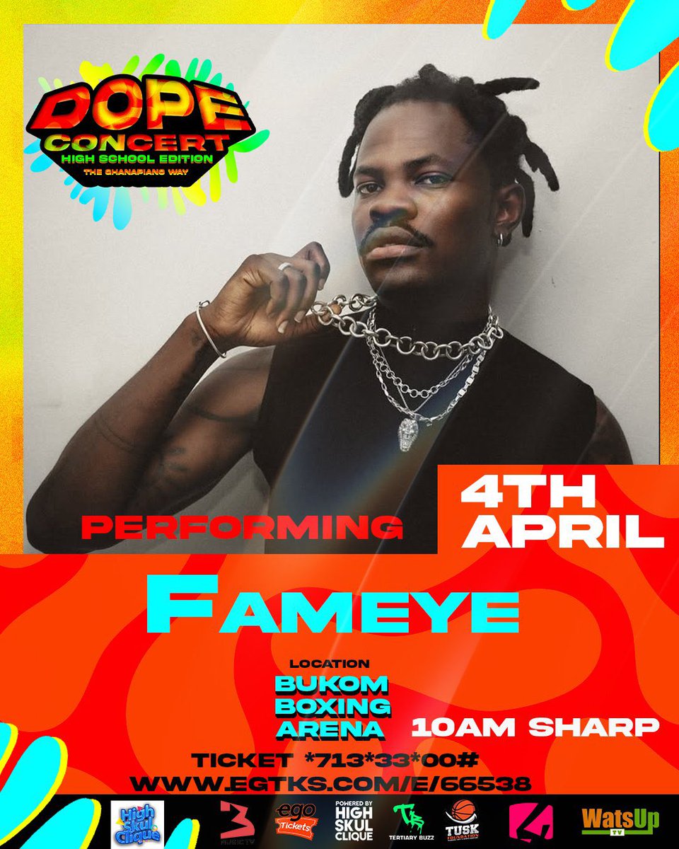 morgan_sarkcess's tweet photo. Can’t wait to enjoy your performance @Fameye 🔥🔥, today we need Peter eein performance  #DopeConcert26 https://t.co/96fxVsy9pn